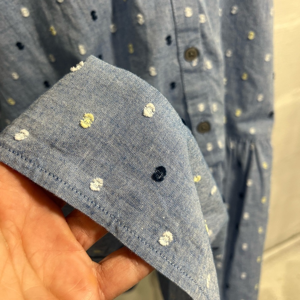 LOFT CLIP CHAMBRAY TIERED SWING DRESS NEW WITH TAG (a310) - Picture 10 of 14
